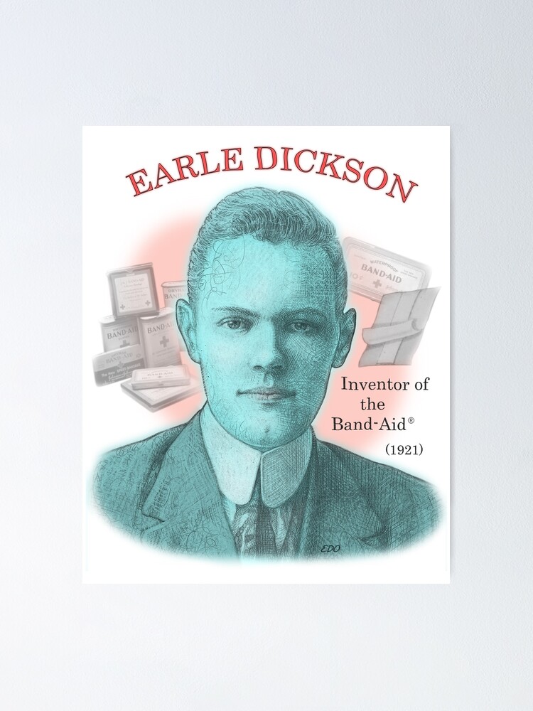 "Earle Dickson, Inventor of the Bandaid" Poster for Sale by eedeeo