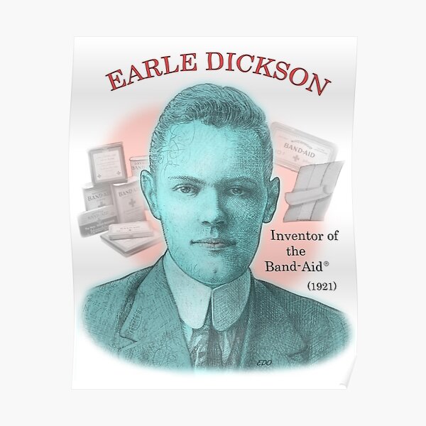 "Earle Dickson, Inventor of the Bandaid" Poster for Sale by eedeeo