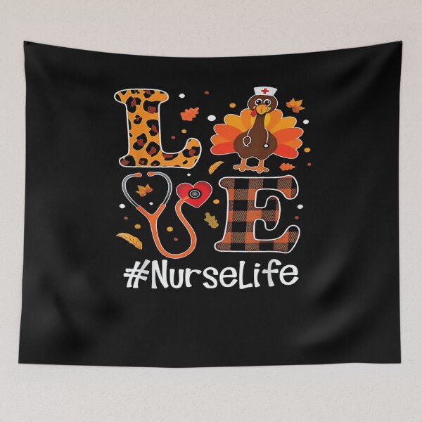 Item preview,  Love Nurse Life Turkey Funny Nursing Thanksgiving Day Gifts T-Shirt designed and sold by Trendy Shirt.