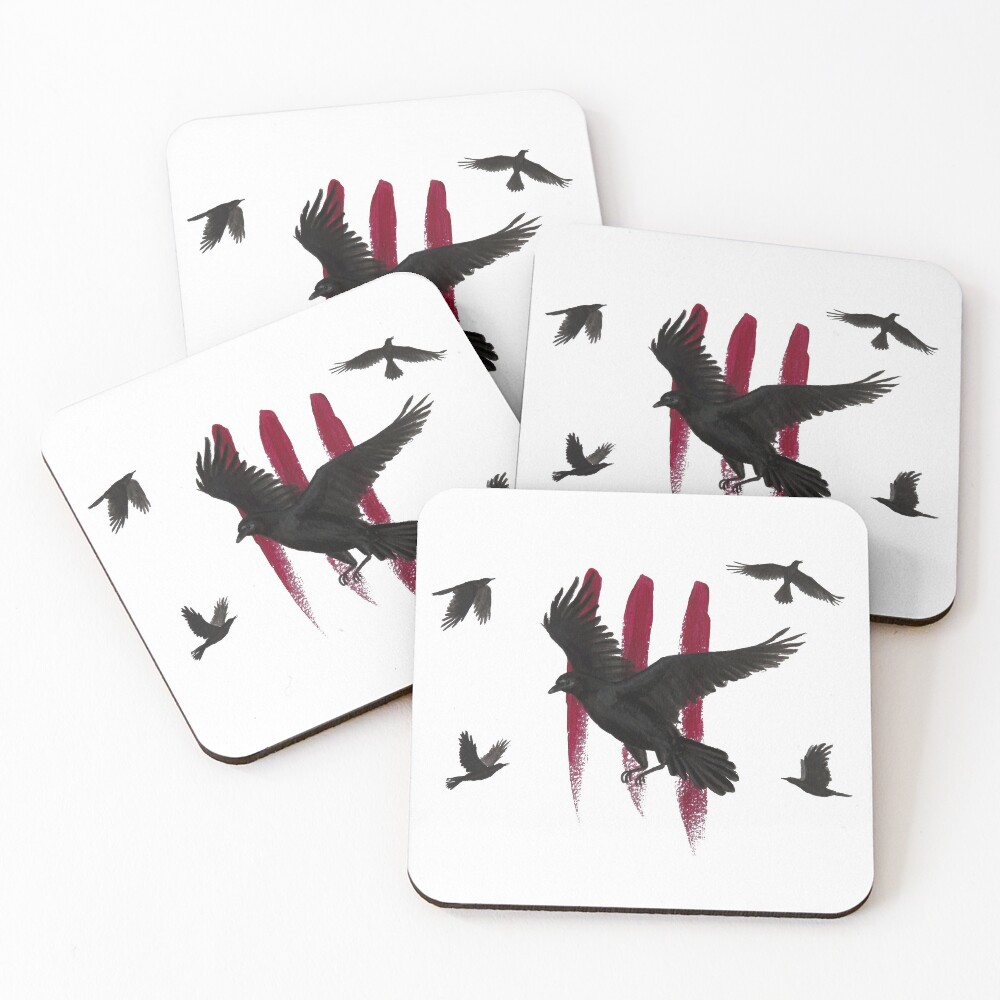 The Crows Have Eyes 3: The Crowening Flock of Birds - Schitt's Creek, Moira's Movie - Acrylic Painting Coasters (Set of 4)