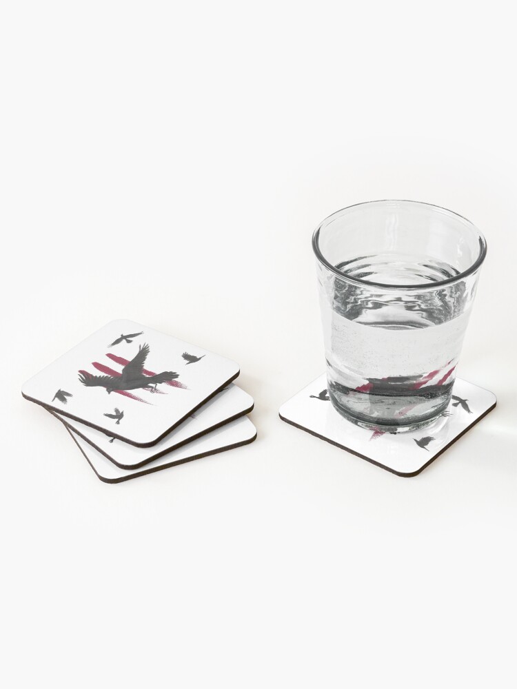 Alternate view of The Crows Have Eyes 3: The Crowening Flock of Birds - Schitt's Creek, Moira's Movie - Acrylic Painting Coasters (Set of 4)