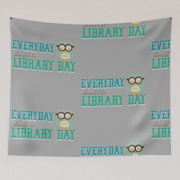 Item preview, EVERYDAY SHOULD BE LIBRARY DAY COLORFUL OWL designed and sold by Cr1sV.