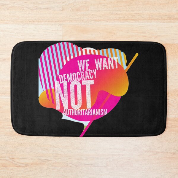 Item preview, We Want Democracy, not Authoritarianism designed and sold by HamiltonmagicTs.
