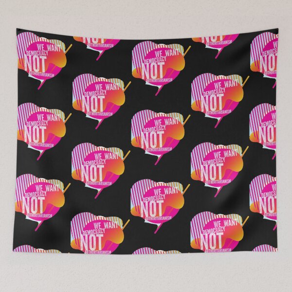 Item preview, We Want Democracy, not Authoritarianism designed and sold by HamiltonmagicTs.