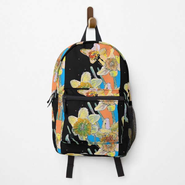 Item preview, Abstract Yellow Daffodil Watercolor Pattern on Mulit Coloured designed and sold by Sarah Rajkotwala.