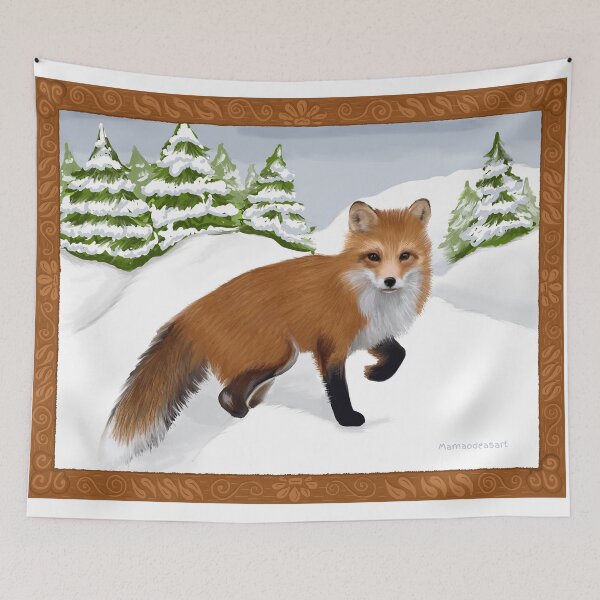 Item preview, Red Fox in Winter  designed and sold by MamaODea.
