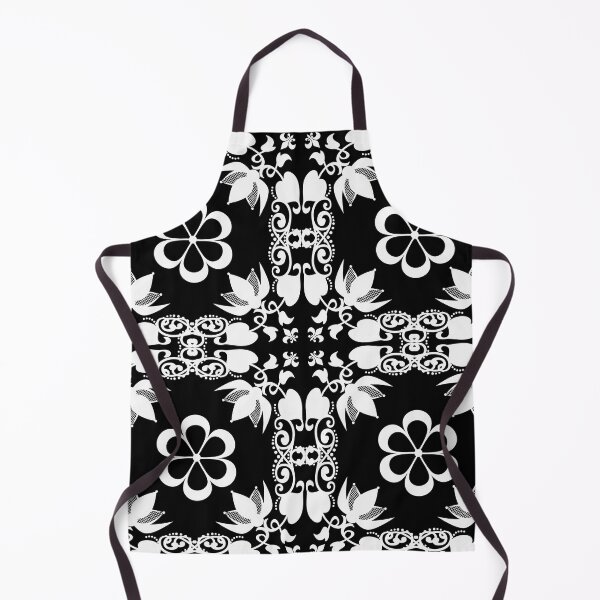 Item preview, Ornamental seamless pattern damask arabesque white elements texture black designed and sold by fuzzyfox.