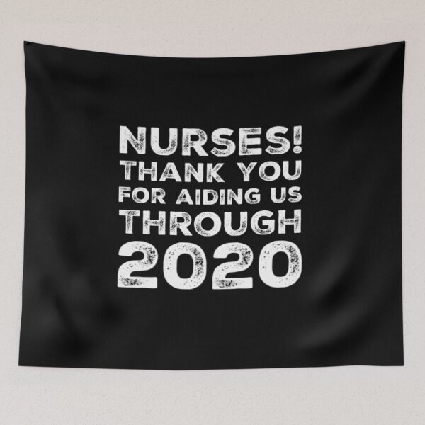 Item preview, Nurses! Thank You For Aiding Us Through 2020 Face Mask designed and sold by MimsTees.