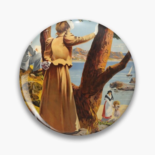 Item preview, retro littoral de la meditterranee designed and sold by CorasPosters.