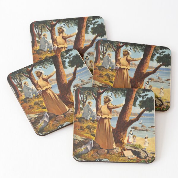 Item preview, retro littoral de la meditterranee designed and sold by CorasPosters.