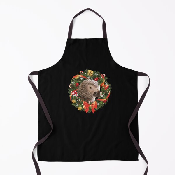Item preview, African grey parrot Christmas Wreath version 1 designed and sold by einsteinparrot.