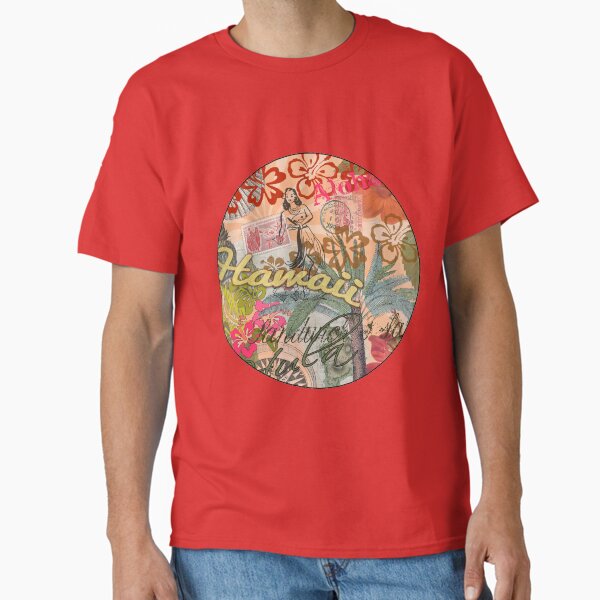 Item preview, Vintage Hawaii Travel Colorful Hawaiian Tropical Collage designed and sold by antiqueart.