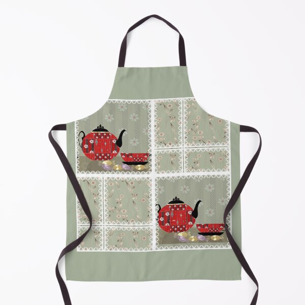 Item preview, Patchwork seamless pattern with cup and pot background designed and sold by fuzzyfox.