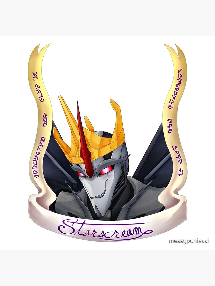 "Lord Starscream" Throw Pillow by messyponiessi Redbubble