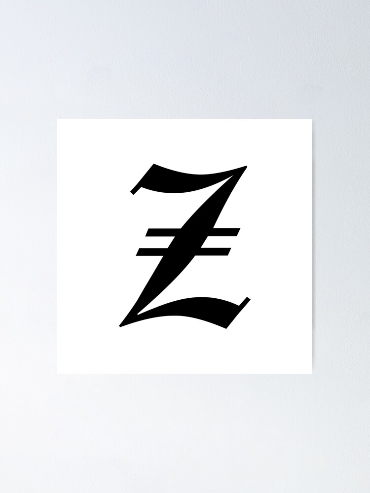 意志の力　英語 Z – Old English Initial Black Letter Z