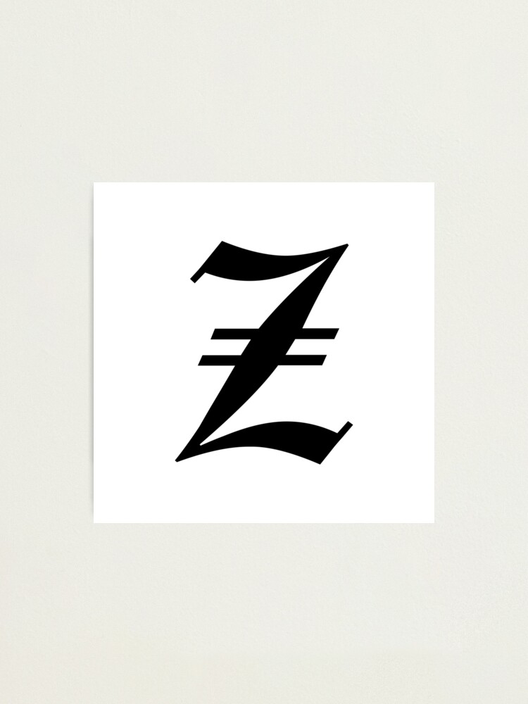 Z – Old English Initial Black Letter Z