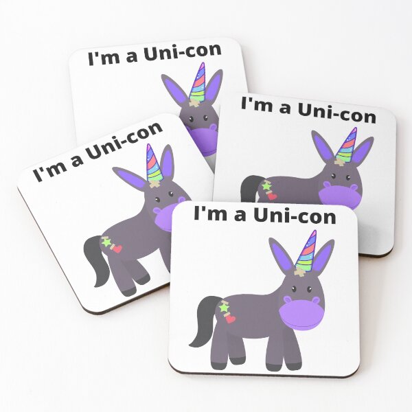 Item preview, UniCon Donkey with Taped on Unicorn Horn designed and sold by StayCuztom.