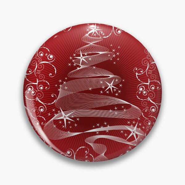 Item preview, Abstract Sparkling Christmas Tree And Swirls On Red designed and sold by fatfatin.