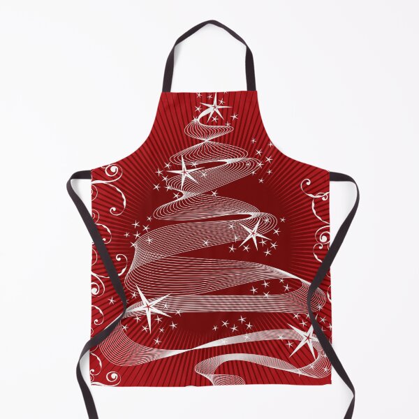 Item preview, Abstract Sparkling Christmas Tree And Swirls On Red designed and sold by fatfatin.