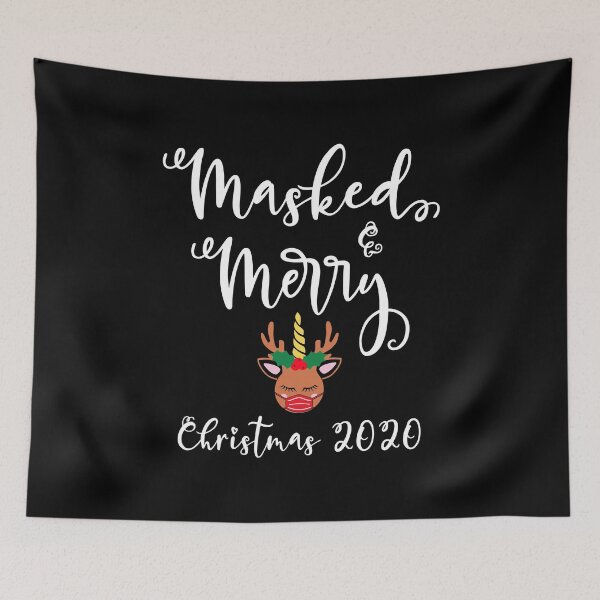 Item preview, Christmas 2020 Funny Saying / Masked, Merry Cute Reindeer design designed and sold by CreatedByHeidi.