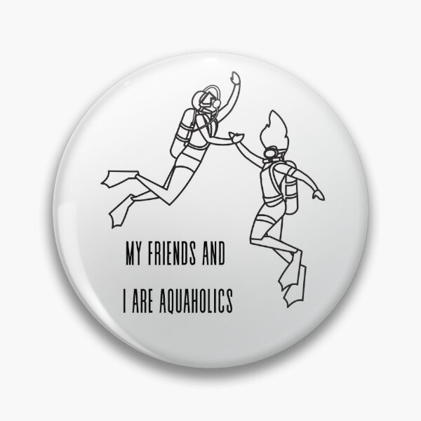Item preview, My friends and I are aquaholics - diver snorkeling underwater usa american friends dive swim life ocean designed and sold by CJCTEES.