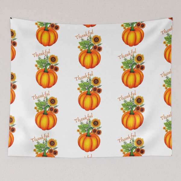 Item preview, Fall Pumpkin , fall basket thankful, blessed, grateful holiday designed and sold by davlinaArt.