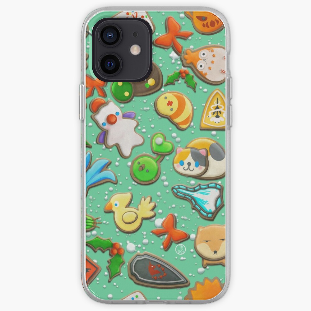 Gingerbread Minions Nerdy Baking Fun Inspired With A Fun Gamer Flare Of Chocobos Moogles And Ff14 Minions Iphone Case Cover By Saminjapan Redbubble