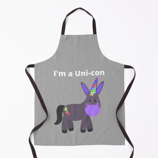 Item preview, UniCon Donkey with Taped on Unicorn Horn and White Text designed and sold by StayCuztom.