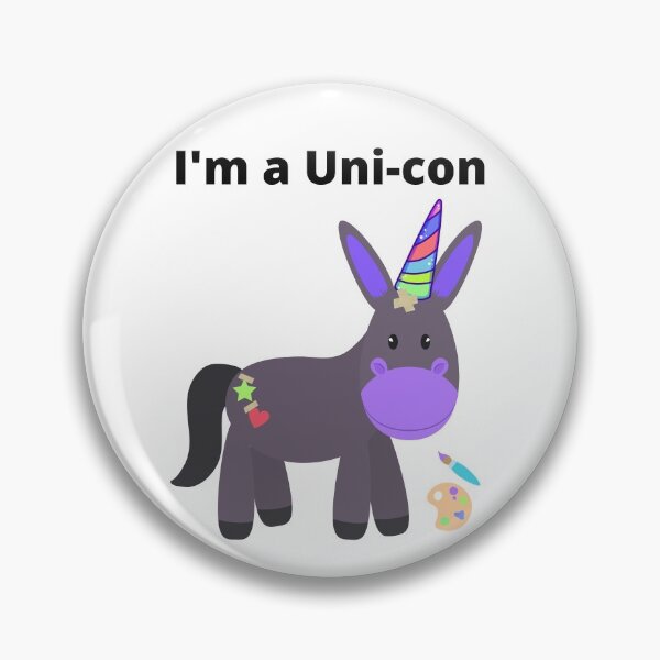 Item preview, UniCon Donkey with Taped on Unicorn Horn. I'm a Unicon! designed and sold by StayCuztom.