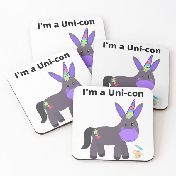 Item preview, UniCon Donkey with Taped on Unicorn Horn. I'm a Unicon! designed and sold by StayCuztom.