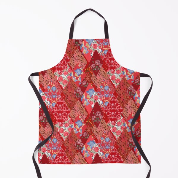 Item preview, Patchwork red seamless pattern designed and sold by fuzzyfox.