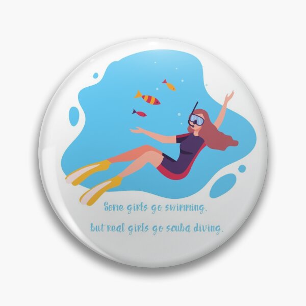 Item preview, Some girls go swimming but real girls go scuba diving - Diver Funny Love Flag Open Ocean designed and sold by CJCTEES.