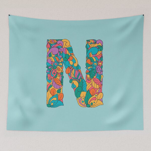 Item preview, Letter N Monogram personalized name print  designed and sold by melbournegirl.