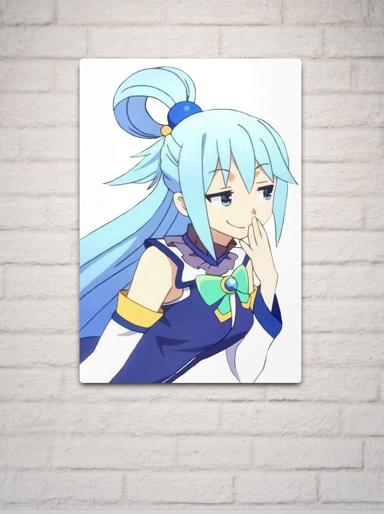 Shy Aqua KonoSuba Anime Girl Mounted Print for Sale by slinkraz