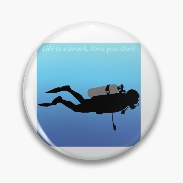 Item preview, Life is a beach then you dive - Diver Funny Love Flag Open Ocean Aquaholic Muff Snorkeling Commercial dives Water designed and sold by CJCTEES.