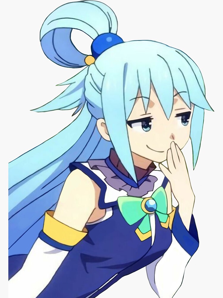 Funny Aqua KonoSuba Anime Girl Sticker for Sale by slinkraz