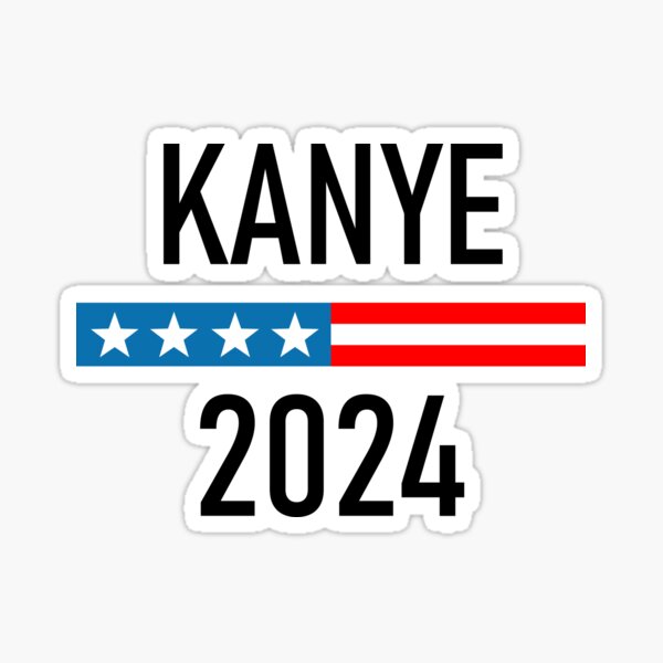 Kanye 2024 TP 988 vinyl 8" Decal Sticker election sign 