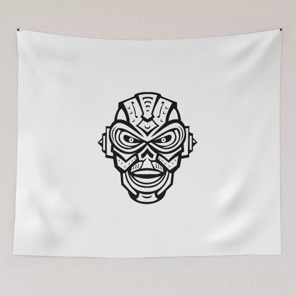 Item preview, Angry Iron Skull Robot Viewed from Front Mascot  Retro Black and White Style designed and sold by patrimonio.