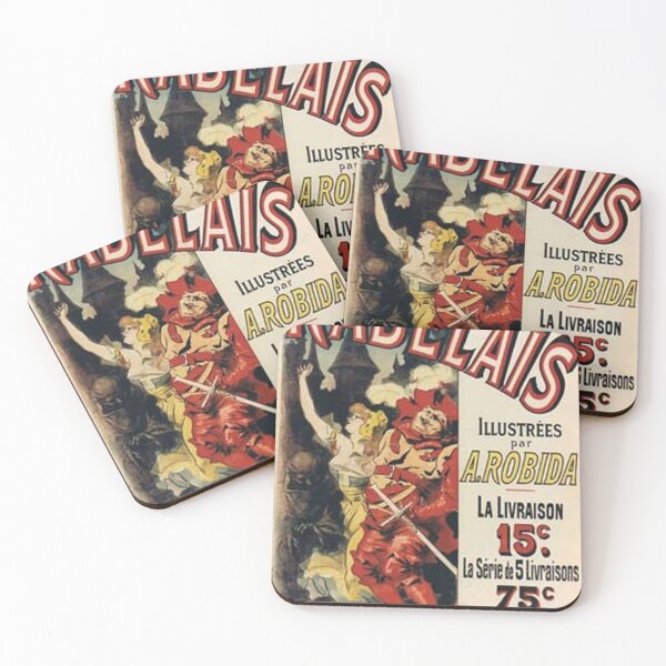 Item preview, retro les oeuvres de rabelais illustrees par a robida designed and sold by CorasPosters.