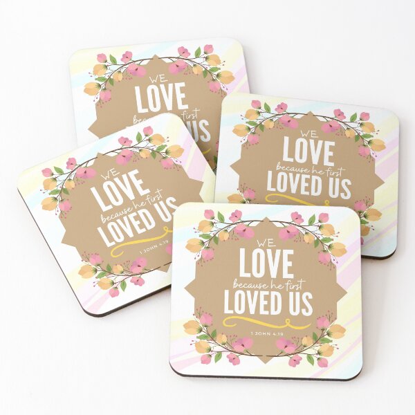 Item preview, 1 John 4:19 - Bible Verse Quote designed and sold by fsultesart.