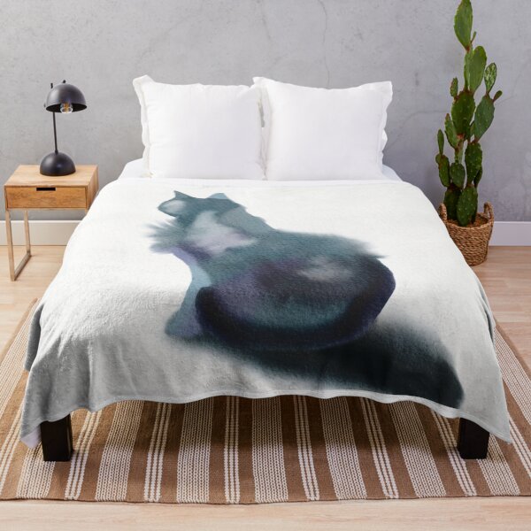 Item preview, Watercolor cat in blue designed and sold by PreeBee.