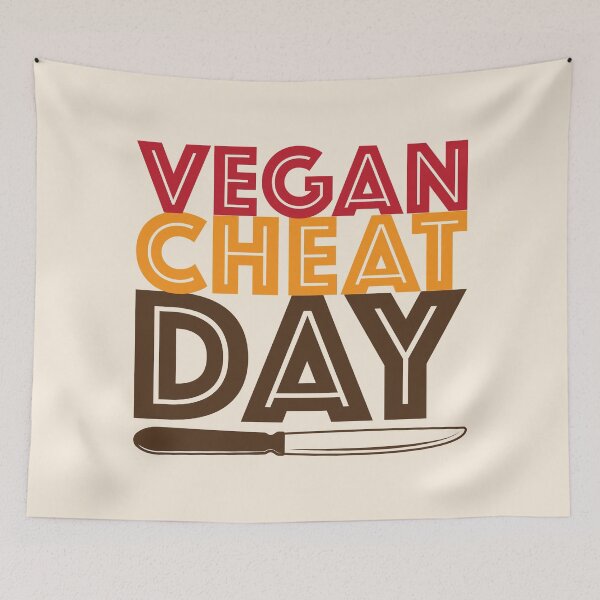 Item preview, VEGAN CHEAT DAY (funny Thanksgiving) designed and sold by HeraAndKosmos.