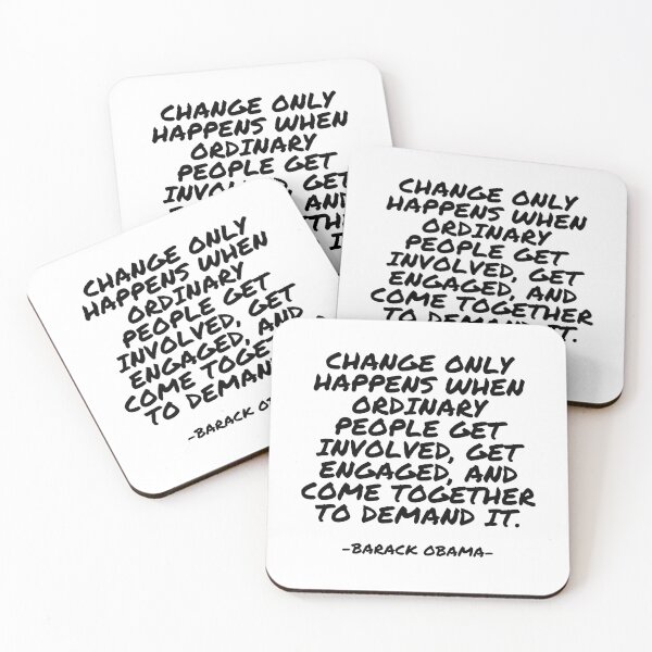 Item preview, Barack Obama - Change only happens when ordinary people get involved, get engaged, and come together to demand it. designed and sold by appleofyoureye.