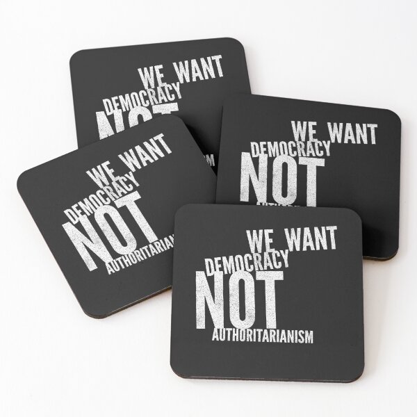 Item preview, We Want Democracy, not Authoritarianism designed and sold by HamiltonmagicTs.