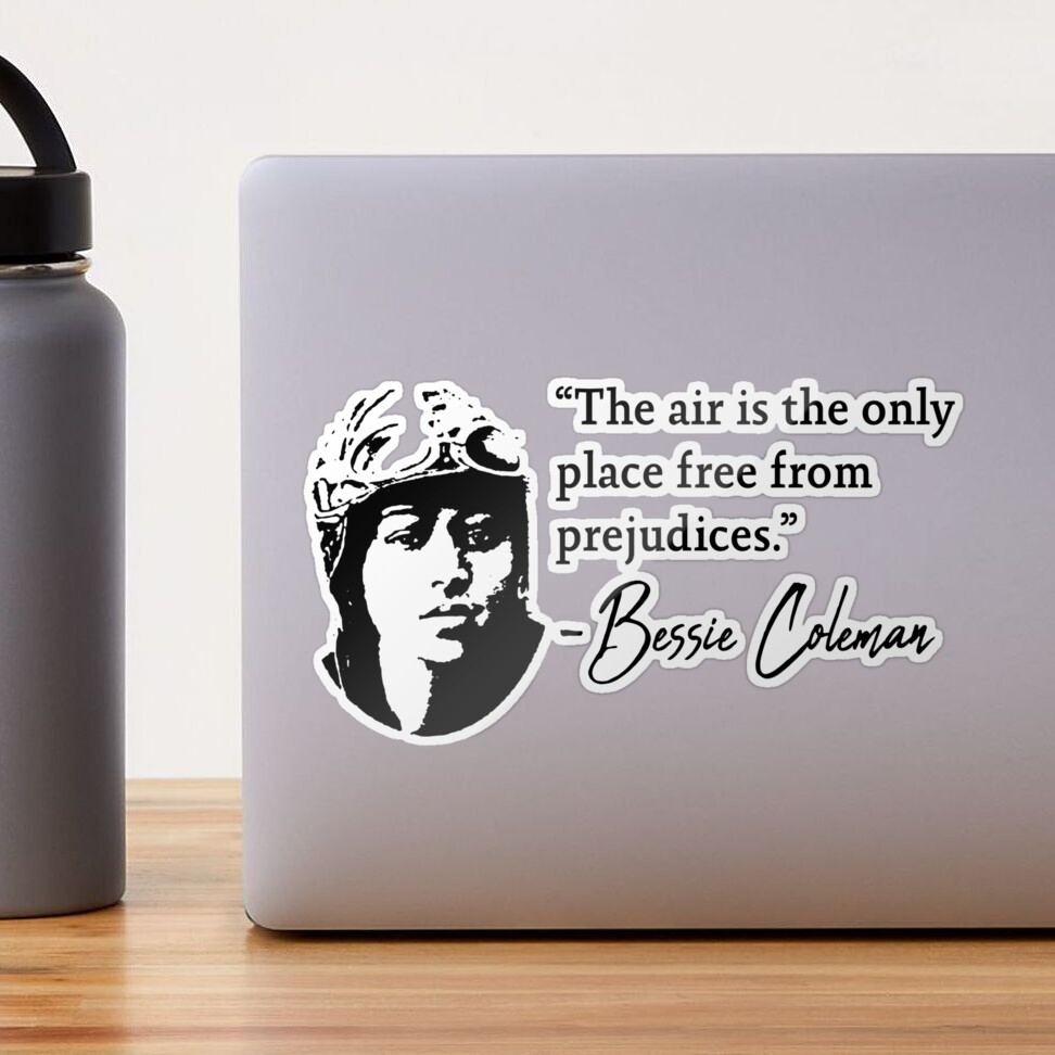 Fly Like Bessie Coleman Black History Month' Water Bottle