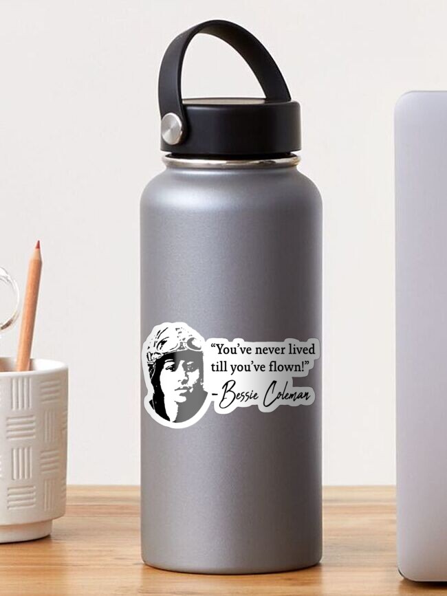 Fly Like Bessie Coleman Black History Month' Water Bottle