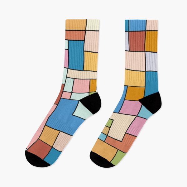 Item preview, "Block Clod", Geometric Vintage Multicolour Colour Painting designed and sold by Moyanana.