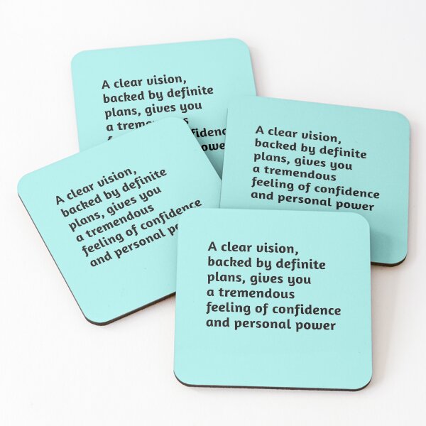 Item preview, A clear vision, backed by definite plans, gives you a tremendous feeling of confidence and personal power. Motivational Quote.  designed and sold by amrmab.