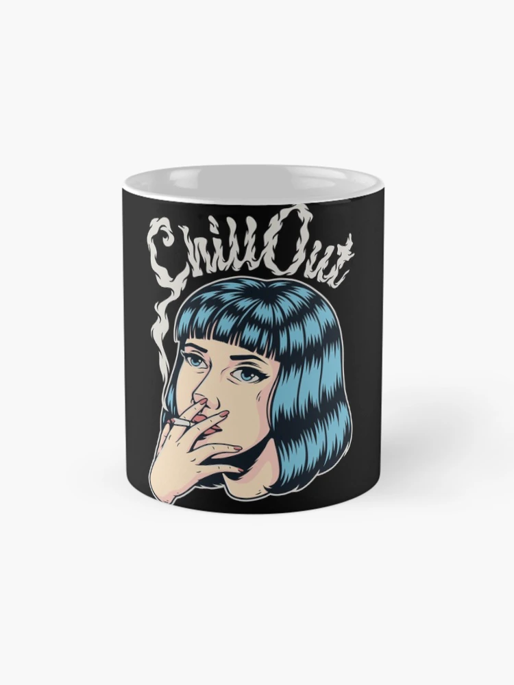 Thumbnail 4 of 6, Coffee Mug, Chill Out Sticker designed and sold by PatternSquare.
