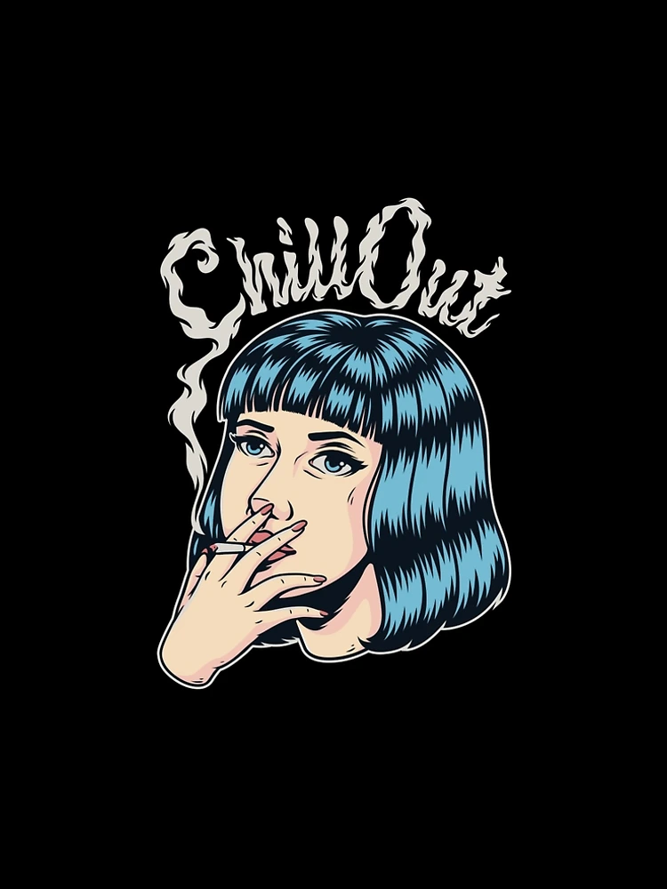 Thumbnail 5 of 5, A-Line Dress, Chill Out Sticker designed and sold by PatternSquare.